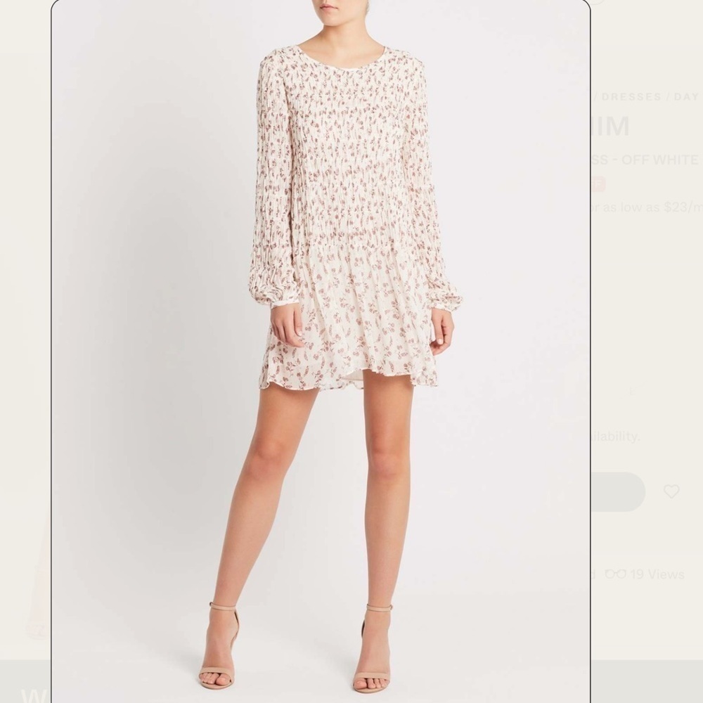 FRAME Floral Smocked Dress L - Picture 3 of 10